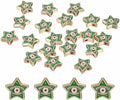 MECCANIXITY 20 Pcs Star Evil Eye Beads Colorful Flat Loose Spacer Evil Eye Charms for DIY Bracelet Earrings Necklace Crafts Jewelry Making, Green