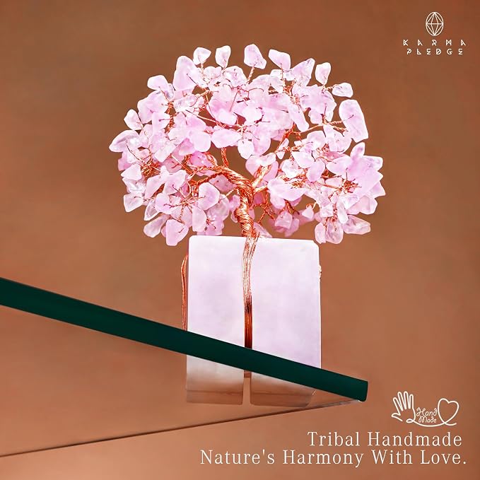 Rose Quartz Crystal Tree of Life Unique Birthday Gifts - Image 6