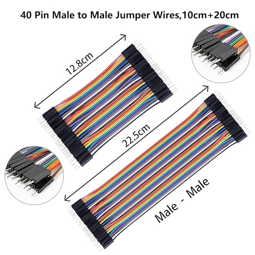 240pcs Dupont Wire Kit, 10cm and 20cm Jumper Cables, 40-Pin M-F/M-M/F-F - Image 3