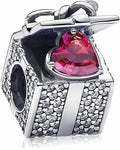 Cute Fashion Heart Charms,S925 Sterling Silver Charm,Bead for Bracelets and Necklaces,For Women Jewelry Present