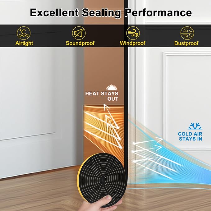 Thin Foam Insulation Tape for Windows & Small Gaps, 50Ft Bulk Pack | Strong - Image 3