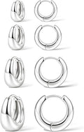 Small Gold Huggie Hoop Earrings Set for Women Men Hypoallergenic 14K Plated Stack Cartilage Earrings, Multiple Piercing Lightweight Mini Thin Cute Dainty Trendy Jewelry Set Christmas Gifts for Women