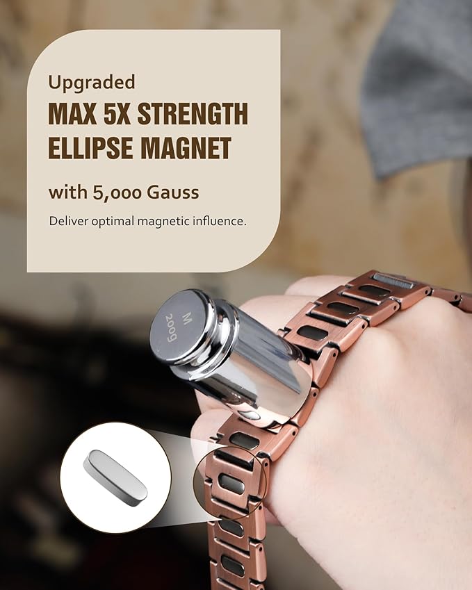 Jecanori 5X Pure Copper Magnetic Bracelet for Men - Upgraded Magnets & Butterfly Clasp, Adjustable Length with Sizing Tool