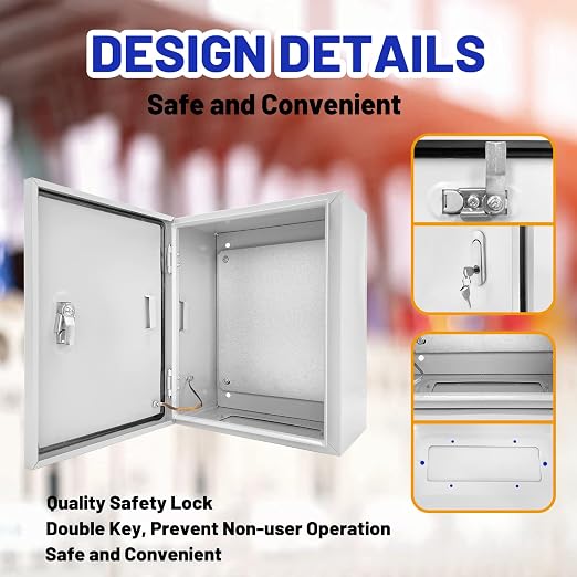 Electrical Junction Box 24x20x8, NEMA 4X IP66 Steel Enclosure Box | 1.5mm steel - Image 4