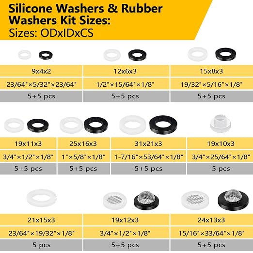 258 Pcs Hose Bib Repair Kit, Sink Faucets, Valve Stems, Garden Hoses and Hose - Image 3