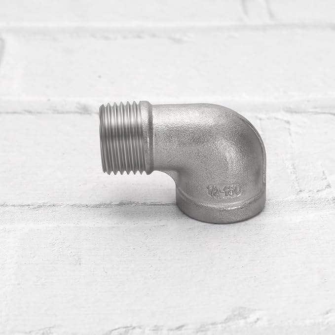 2 Pcs 304 Stainless Steel 90 Degree Elbow Connectors 1/2inch BSP Thread Elbow - Image 6