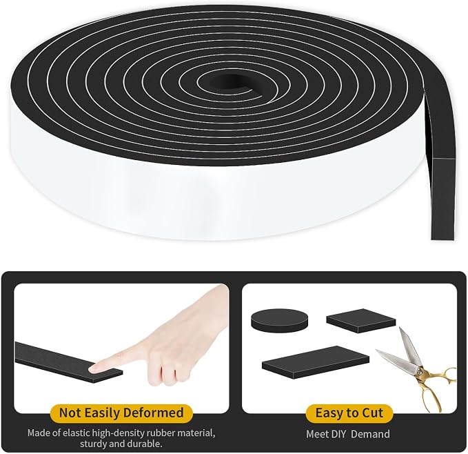 Weather Stripping Tape for Door, High Density CR, 2 in x 1/4 in x 13Ft | - Image 6