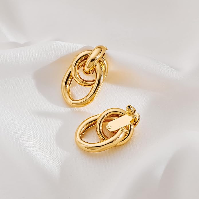 Gold Geometric Drop Dangle Earrings for Women Long Link Dangle Earrings Jewelry Gift