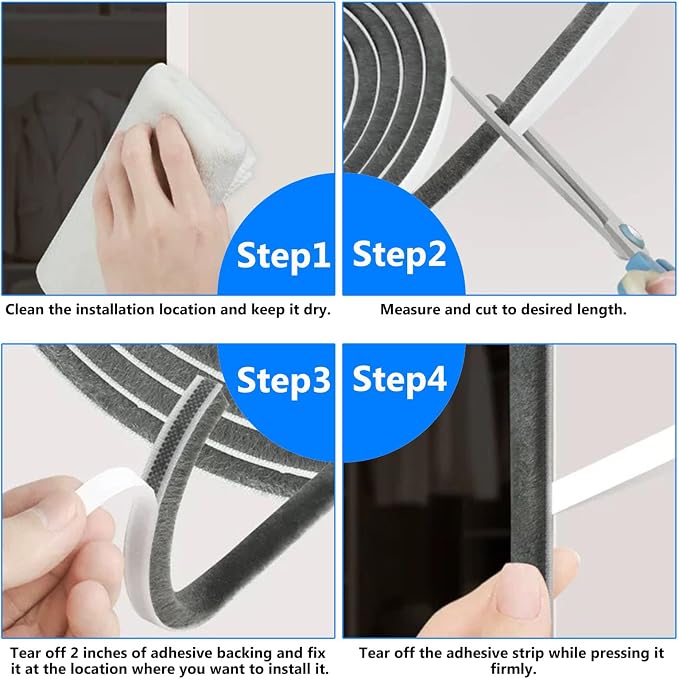 66 Ft Weather Stripping Door Seal Tape, Window Noise Blocker, Noise Blocker - Image 7