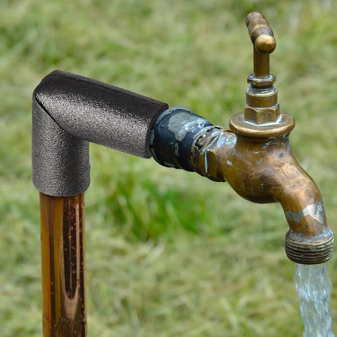 16 Pack Elbow Pipe Insulation Foam Tube Outdoor Wrap Black Pipe Covers Elbow - Image 4
