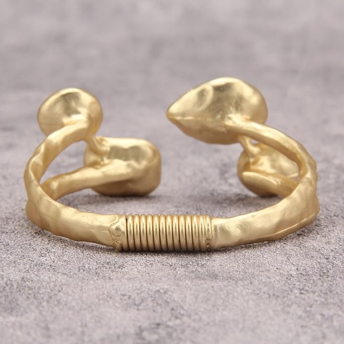 Gold Cuff Bracelet for Women Silver Beaded Bracelets Open Bangle Stackable Stretch Bead Bracelet Boho Jewelry Gifts for Wife Couple
