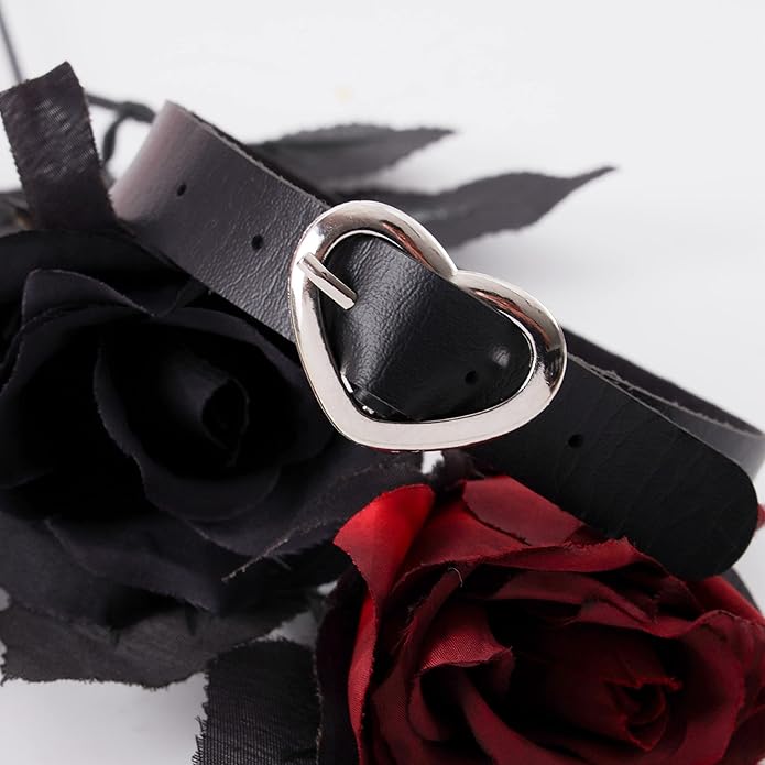 Eigso Vintage Punk Goth Studded Rivet Pu Leather Collar Choker Necklace with Spikes Adjustable