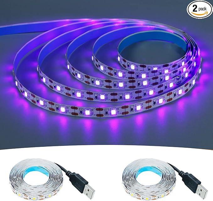5V USB Purple 395-400nm LED Strip USB Powered 13.12ft/4M | 240LEDs Flexible by GOMING