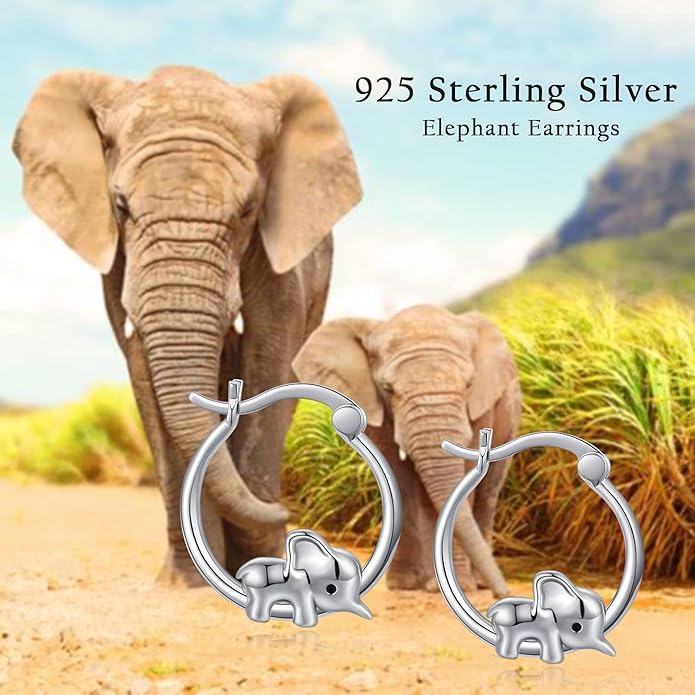 JUSTKIDSTOY Hypoallergenic Panda/Unicorn/Hummingbird/Dolphin Hoop Earrings for Women 925 Sterling Silver Animal Huggie Hoop Earrings Jewelry Gifts for Sensitive Ears
