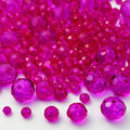 600pcs Crystal Glass Beads 3mm 4mm 6mm 8mm 10mm Rondelle Faceted Crystal Beads Spacer Beads for Necklace Bracelet Earrings DIY Jewelry Crafts Making Supplies(Rose Red)