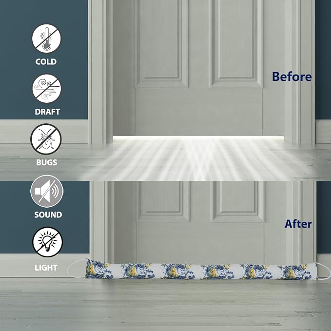 2 Pack 32 Inch 2.8 Inch Wide Slim Under Door Blocker Door Draft Stopper - Image 3