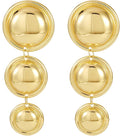 Chunky Gold Earrings for Women - Hammered Gold Plated Dangle Drop Jewelry Gifts
