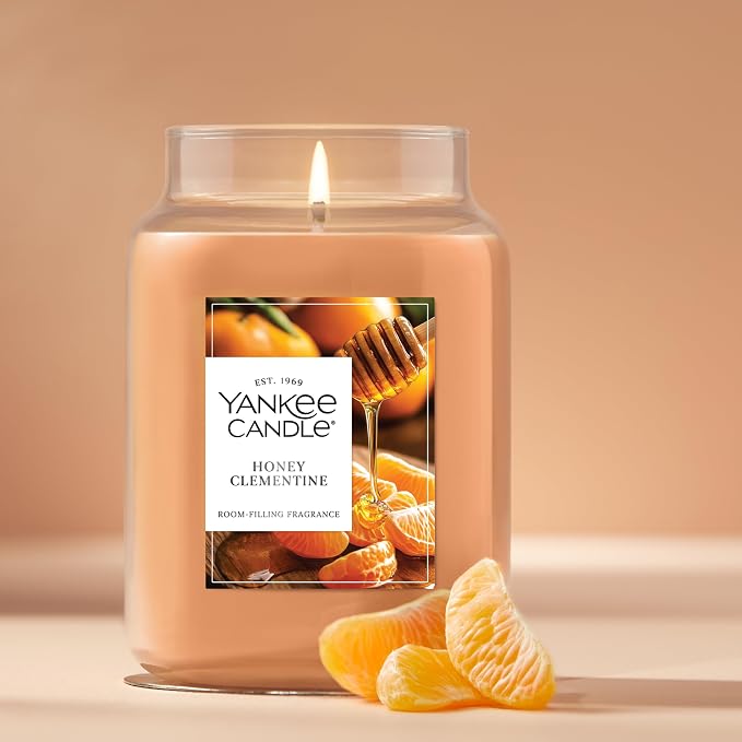 Yankee Candle Honey Clementine Scented Candle, 22oz Large Jar - Image 4