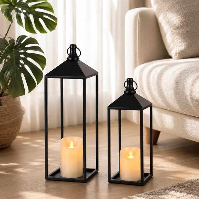 Lanterns Decorative Outdoor Indoor, Home Decor, Modern Farmhouse Lantern Decor - Image 4