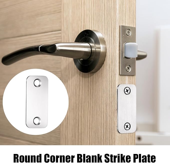 Blulu 1 Set Door Hole Cover Plate Blank Strike Filler Plate, Increase Home - Image 6