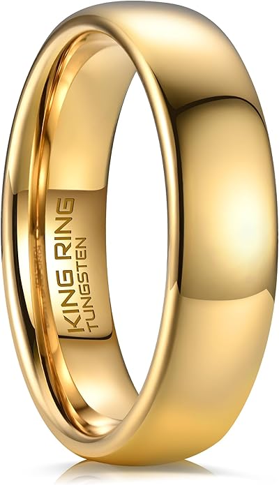 King Ring Tungsten 4/6/8mm Rings – Super Polished Finish Tungsten Bands – Designed in USA