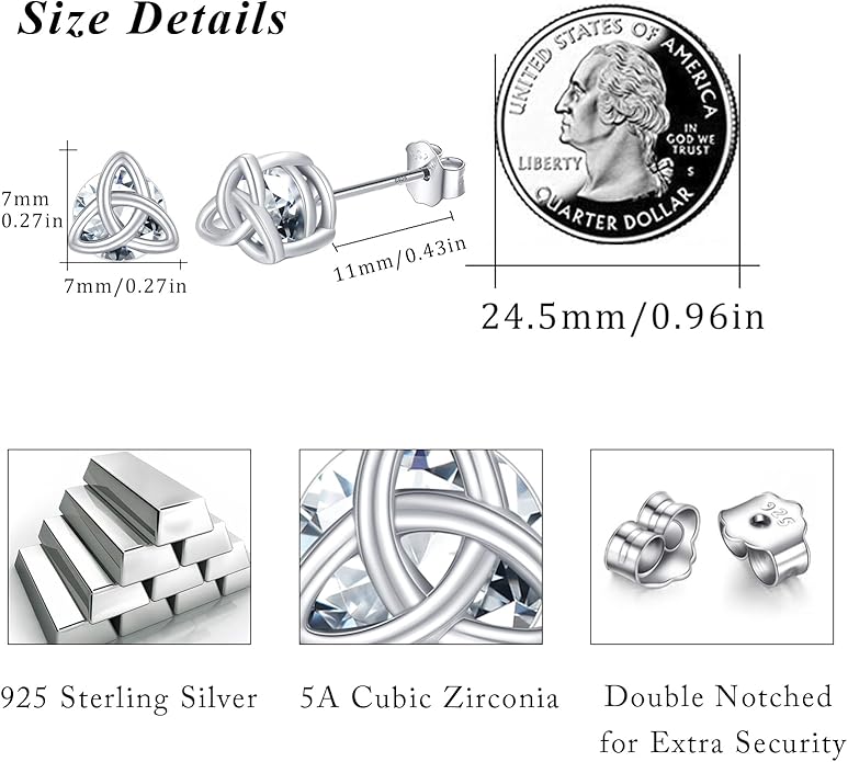 MEDWISE 925 Sterling Silver Birthstone Stud Earrings for Women Birthday Jewelry Gifts for Daughter Mother Women Valentines Day Gifts for Her