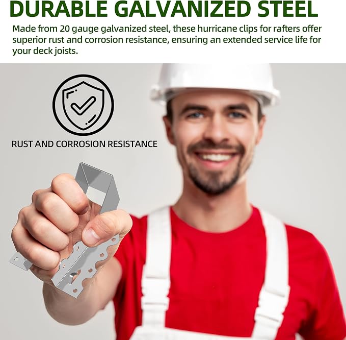 Calvana 2x6 Steel Joist Hangers, 20 Gauge Double Shear Face Mount Rafter - Image 5