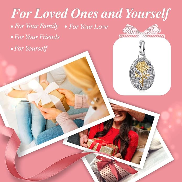 Family Mom Heart Charms 925 Sterling Silver Bead for Bracelets and Necklaces For Women Jewelry Present