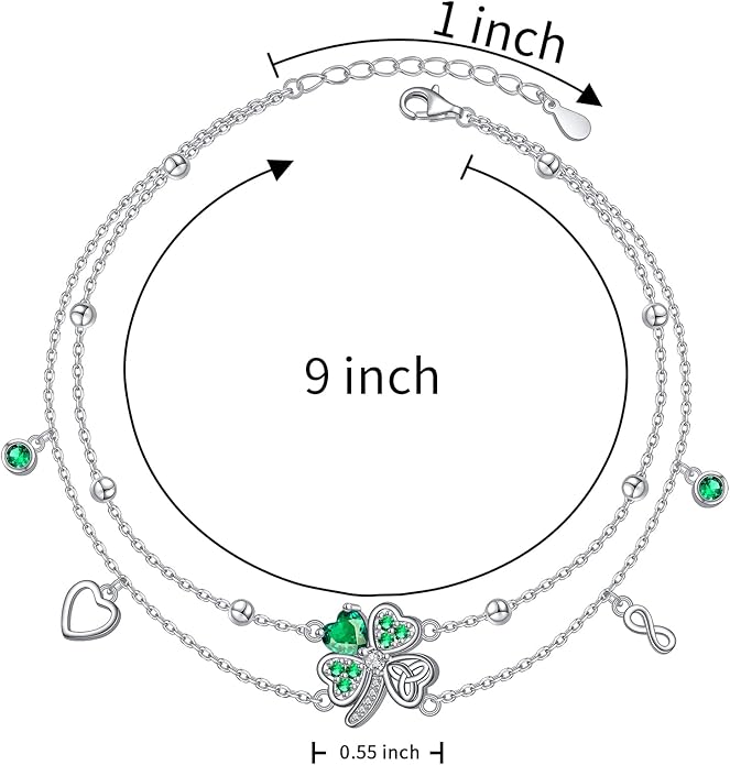 S925 Sterling Silver Anklets Adjustable Beach Foot Ankle Bracelet Jewelry Gifts For Women Girls