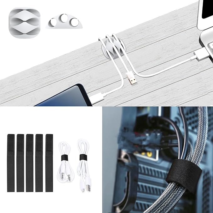 ENONCI Cable Raceway Kit 154in Under Desk Wire Cover Organizer 10-Pack | - Image 4