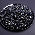 Polished Obsidian Crystal Chips 200 Pcs - 0.3" 10 oz Tumbled Stone Chips Crushed Sea Glass Stones Healing Reiki Crystal Making Home Decoration
