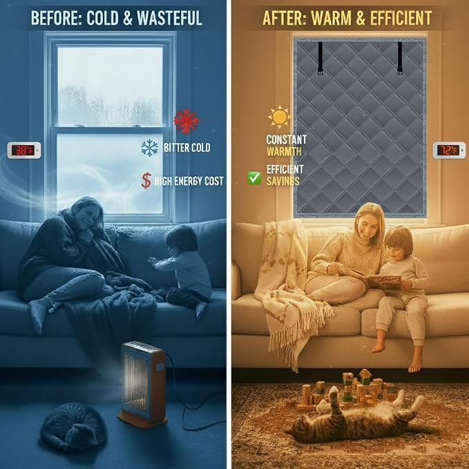 Thermal Insulated Window Cover for Winter, Heavy Duty Oxford Cloth Thermal - Image 5