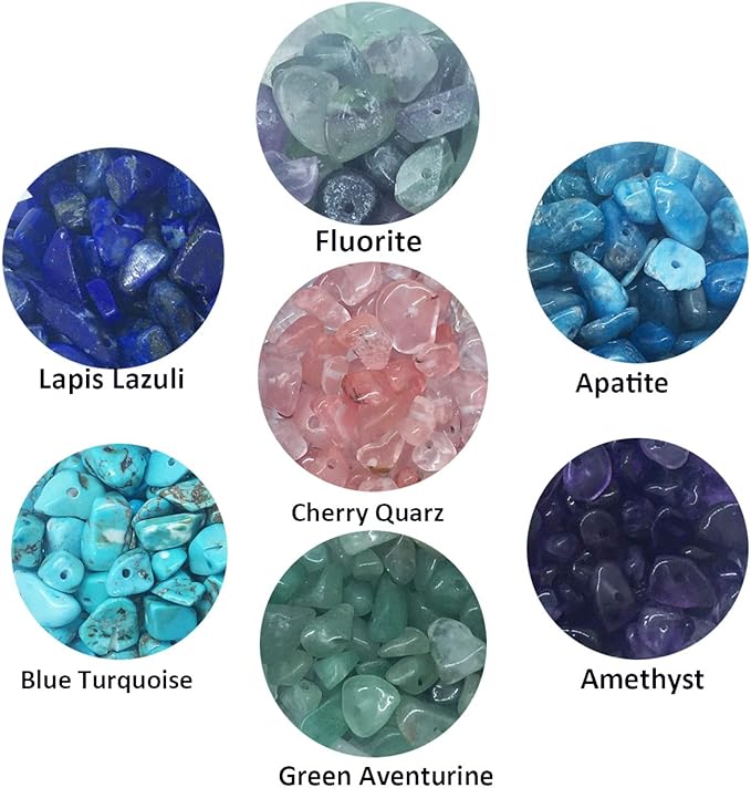 Gemstone Beads Natural Irregular Shaped Stone Chips Crystal Energy Healing Power for Jewelry Making(7 Material)