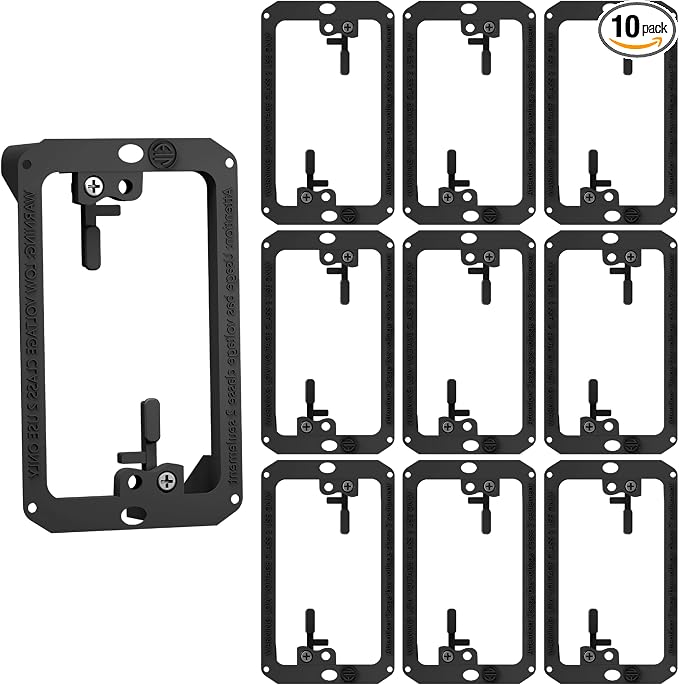 BestMounts Low Voltage Mounting Bracket 1 Gang, 10 Pack by BestMounts