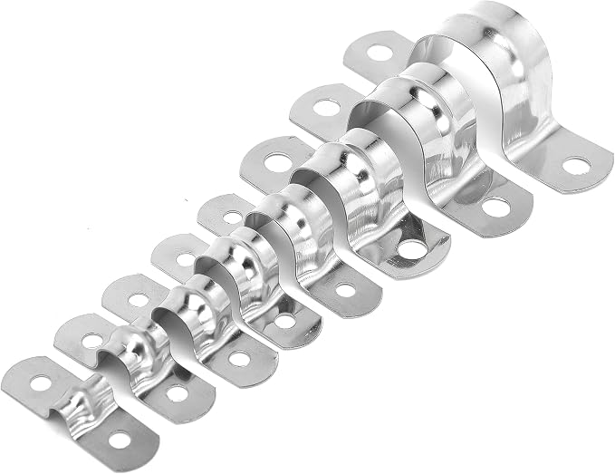 142 PCS 304 Stainless Steel Rigid Pipe Strap Two Hole Cable Strap u Bracket - Image 7