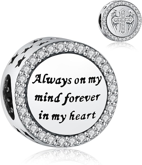 925 Sterling Silver Charms Fit Pandora Charms Bracelet God Has You In His Arms I Have You In My Heart Fit Wife Mother's Day Christmas Birthday Gift