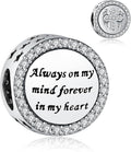 925 Sterling Silver Charms Fit Pandora Charms Bracelet God Has You In His Arms I Have You In My Heart Fit Wife Mother's Day Christmas Birthday Gift