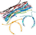 10Pcs Braided Polymer Clay Adjustable Cord for Bracelet,Heishi Semi Finished Friendship Bracelet String,Korean Waxed Polyester Cord Adjustable Bracelet Knot Rope Braid String for DIY Craft