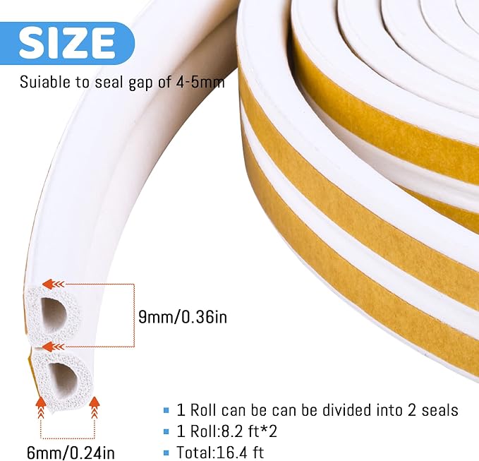 CloudBuyer Door Weather Stripping, Soundproof Insulation Seal Strip - Image 2