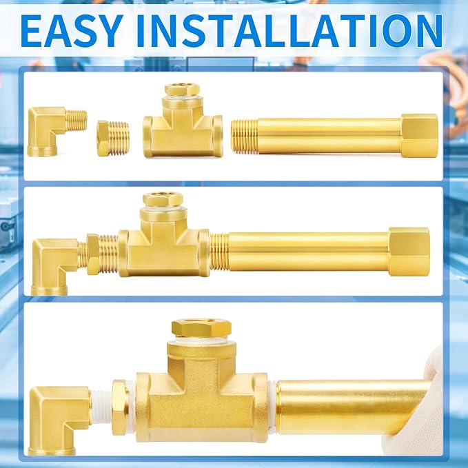 ChillWaves Brass Pipe Fitting, Long Nipple Pipe 3/4" NPT Male x 3/4" NPT Female - Image 7