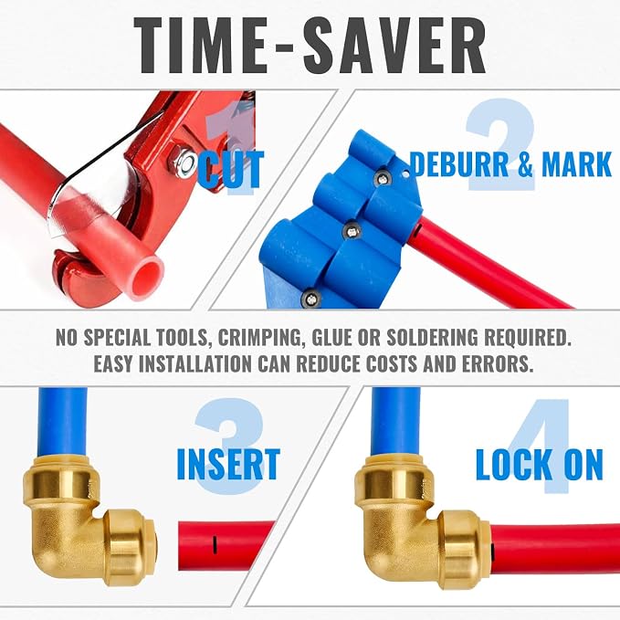 3/4 Inch 90 Degree Elbow, Push Pex Elbow 3/4 Inch, - Image 5