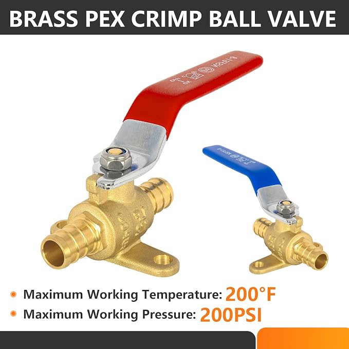 2PC HeSun 1/2 Inch PEX Ball Valves - Image 5