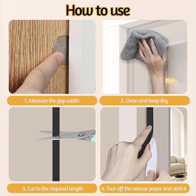 16.4 Feet Foam Weather Stripping Tape, 2 Inch W x 1/4 Inch T, High Density - Image 7