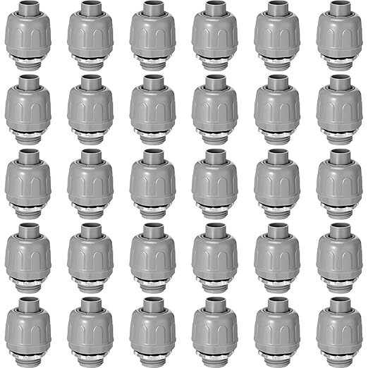 Maitys 30 Pcs 1/2 Inch Liquid Tight Connector Straight 180 Degree | PVC by Maitys
