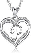 INFUSEU Unique Initial Necklaces for Women Girls Small Heart Letter Jewelry, Meaningful Personalized Gifts