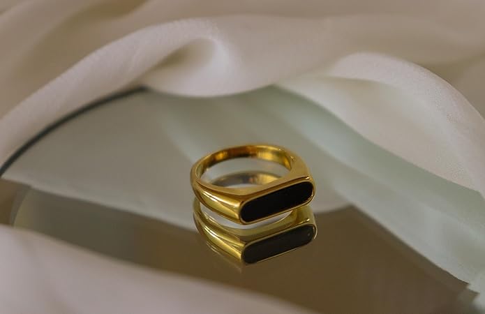 Elegant 18K Gold Plated Stainless Steel Ring – Fine Metal-Plated Jewelry with Durable, Scratch-Resistant Design for Daily Wear & Special Occasions