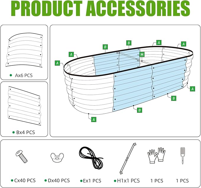 Galvanized Raised Garden Bed Outdoor - Image 8