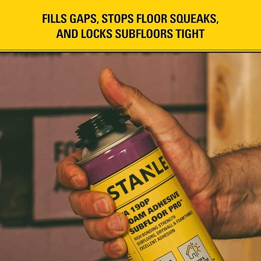 Stanley FA190P Subfloor Adhesive – Polyurethane Expanding Foam Construction - Image 8
