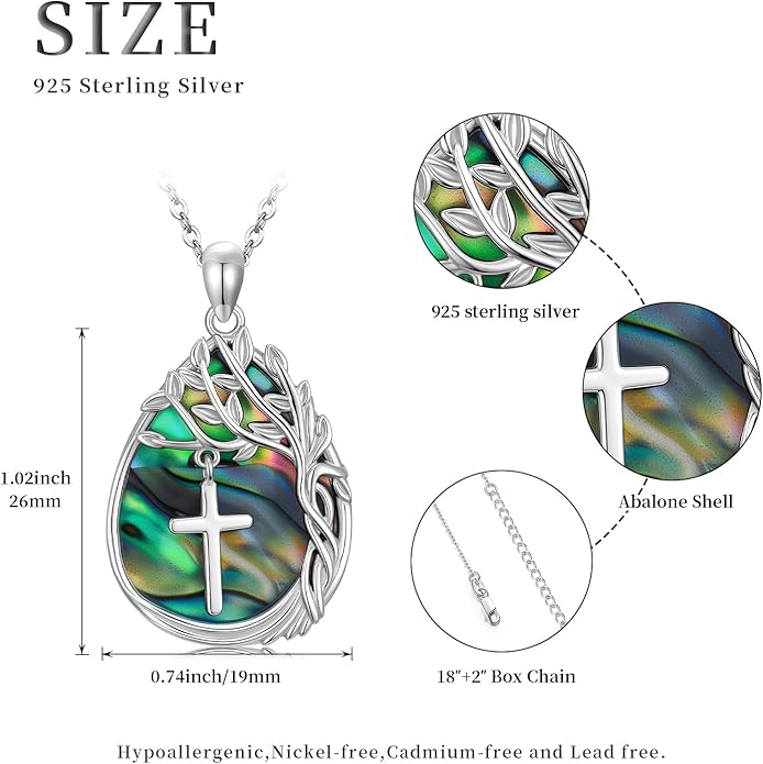 Jewish Jewelry Tree of Life Necklace 925 Jewish Sterling Silver Pendant Necklace Women Gift