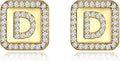 Gold Earrings for Women 24K Gold Filled Initial Earrings for Women S925 Earrings Gifts for Her